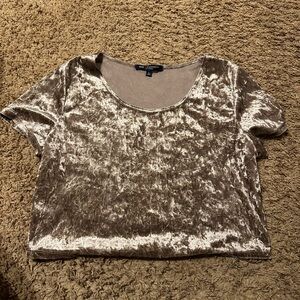 Velvet Short Sleeve Top